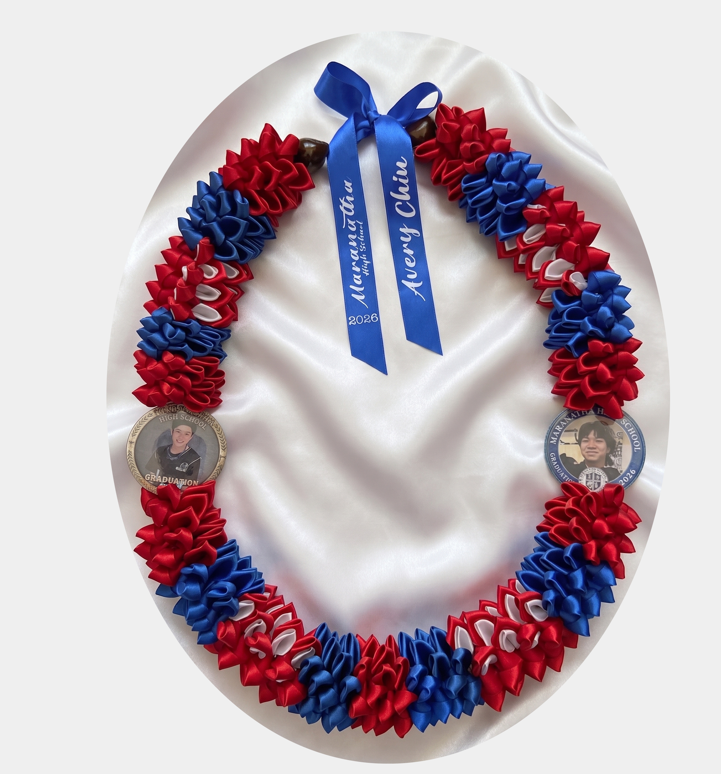 Premium with Photo Medallions - Red & Blue
